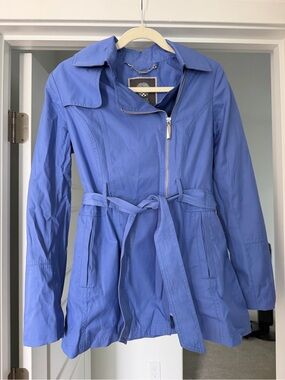 Vince Camuto Periwinkle Belted Trench Coat